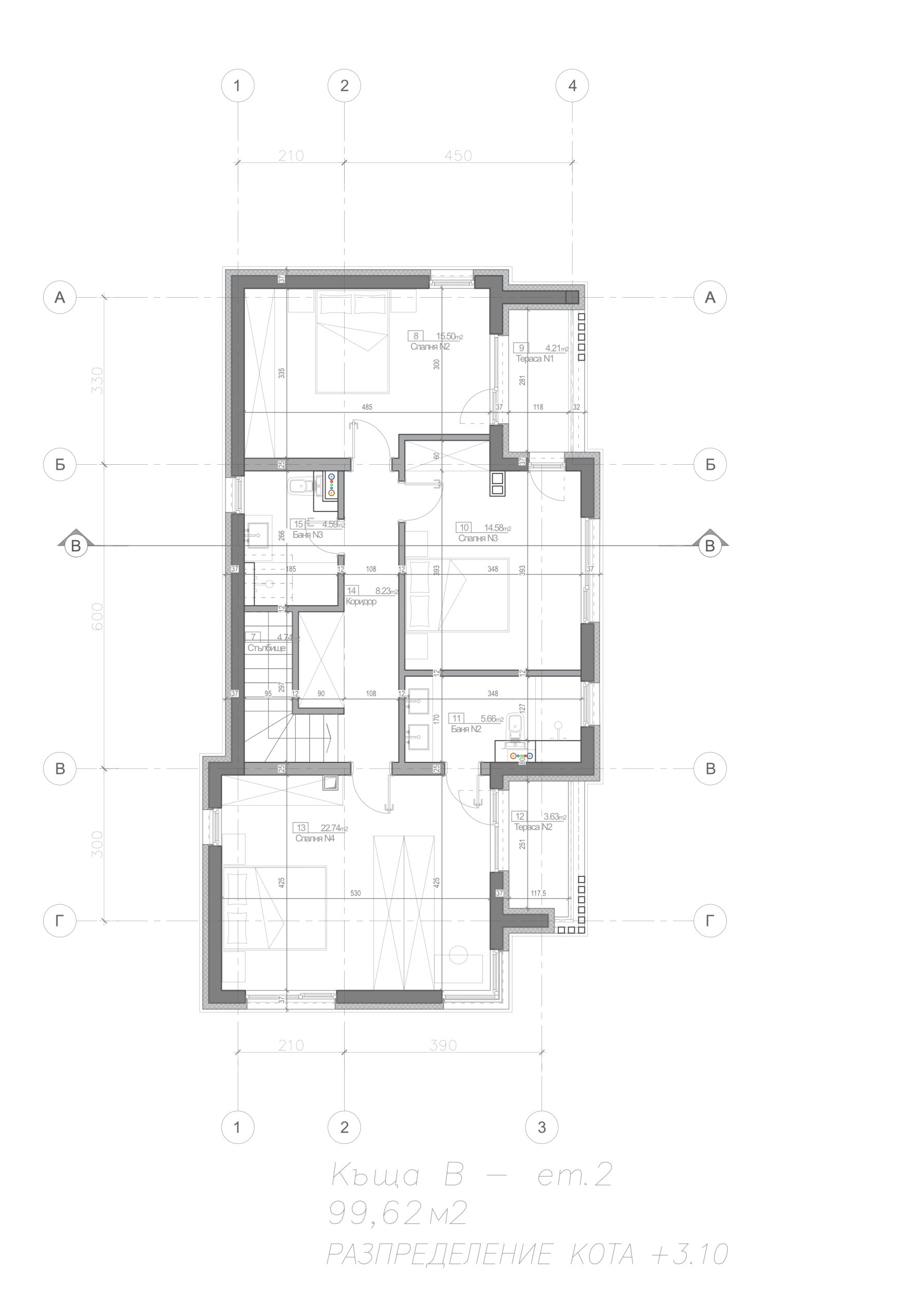 Дом типа В 2 этаж