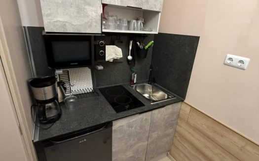 Студия с выделенной спальной зоной в комплексе Cascadas Family Resort, Солнечный берег