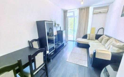 Двухкомнатная квартира в Solmarin, Солнечный Берег — солнечная сторона, свежий ремонт и вид на парк и бассейн