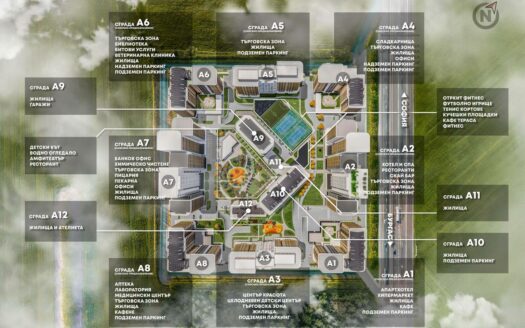 Трехкомнатная квартира по лучшей цене в самом перспективном комплексе Бургаса, квартал Азимут