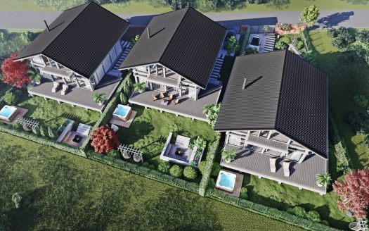 Современные фахверк-дома с панорамными видами на море и горы рядом с курортом Солнечный Берег