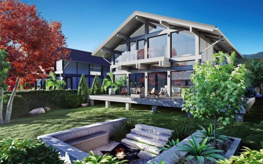 Современные фахверк-дома с панорамными видами на море и горы рядом с курортом Солнечный Берег