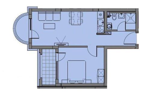 Апартамент с одной спальней в Green Fort Suits, Солнечный берег