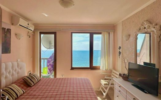 Трёхкомнатная квартира с двумя спальнями и видом на море в комплексе Sun Coast Resort, Святой Влас